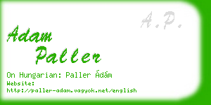 adam paller business card